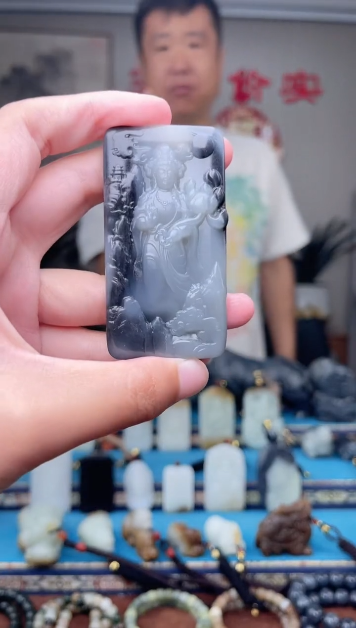 和田玉未镶嵌挂件1