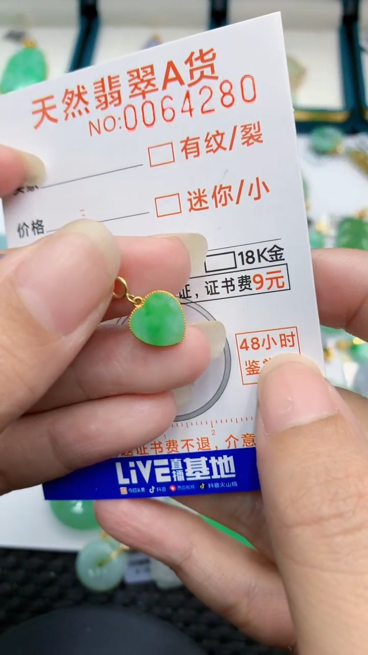 【闪购商品】翡翠颈饰18K金镶嵌            8