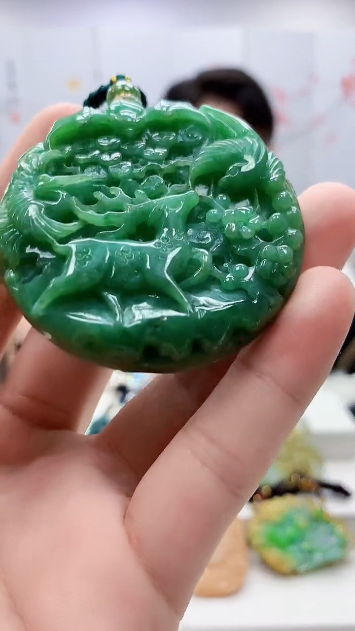 定制翡翠未镶嵌5060bb-毛货挂件57