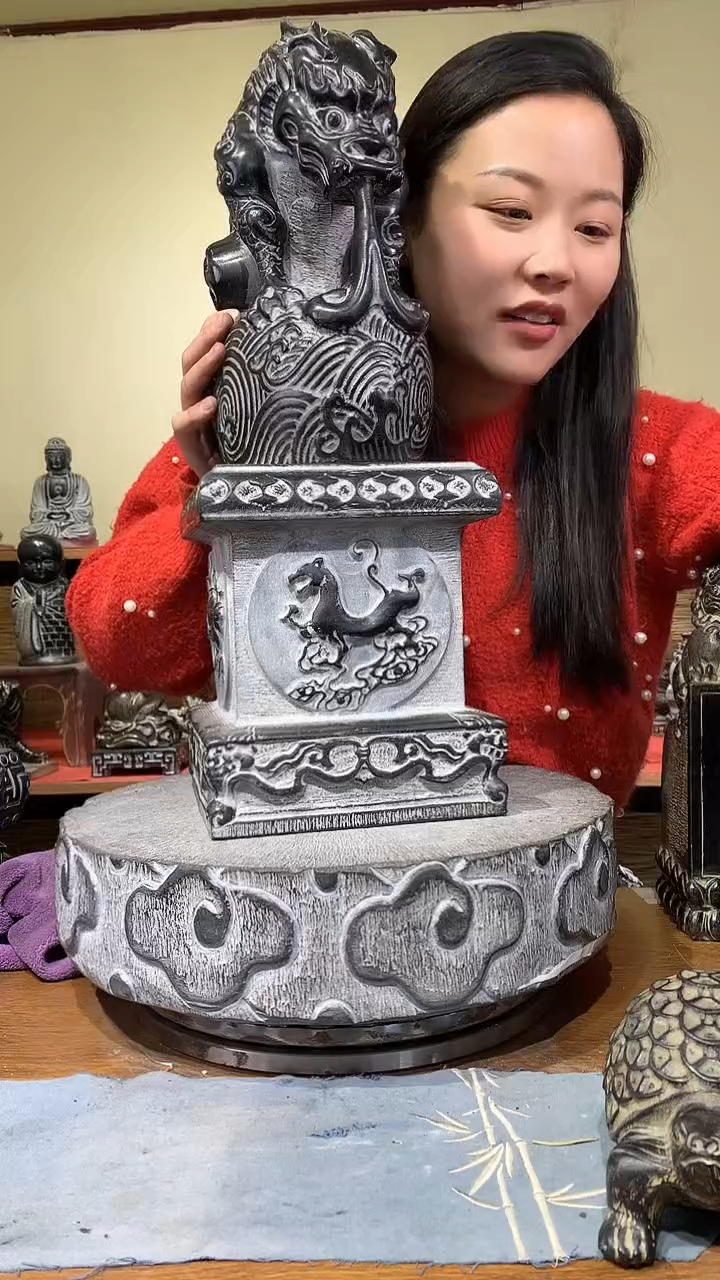 石材50高祥云柱+30吸水兽517元