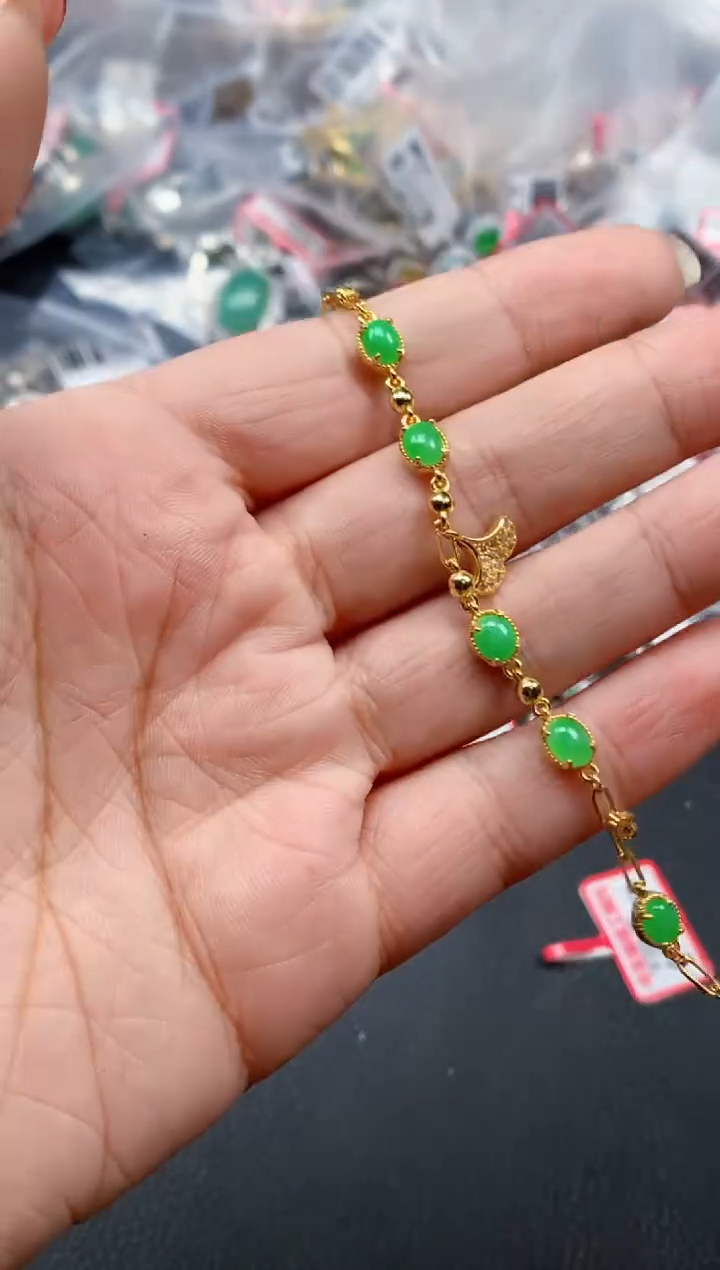 银S925镶嵌戒指翡翠天然A货缅甸翡翠