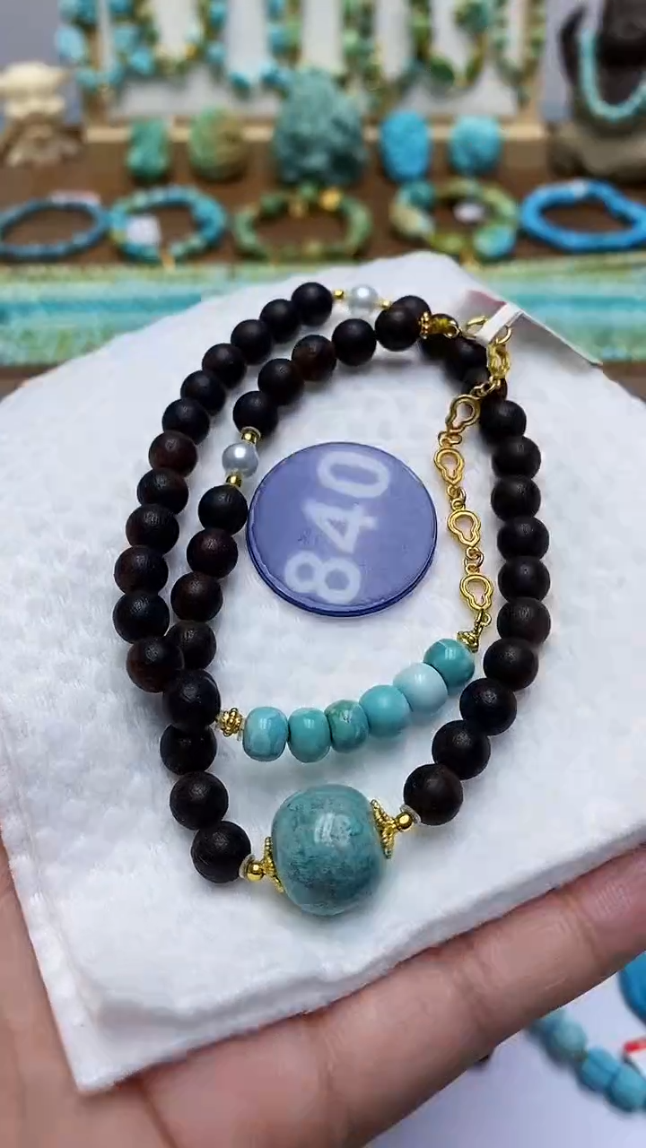 【闪购商品】绿松石项链银S925镶嵌840