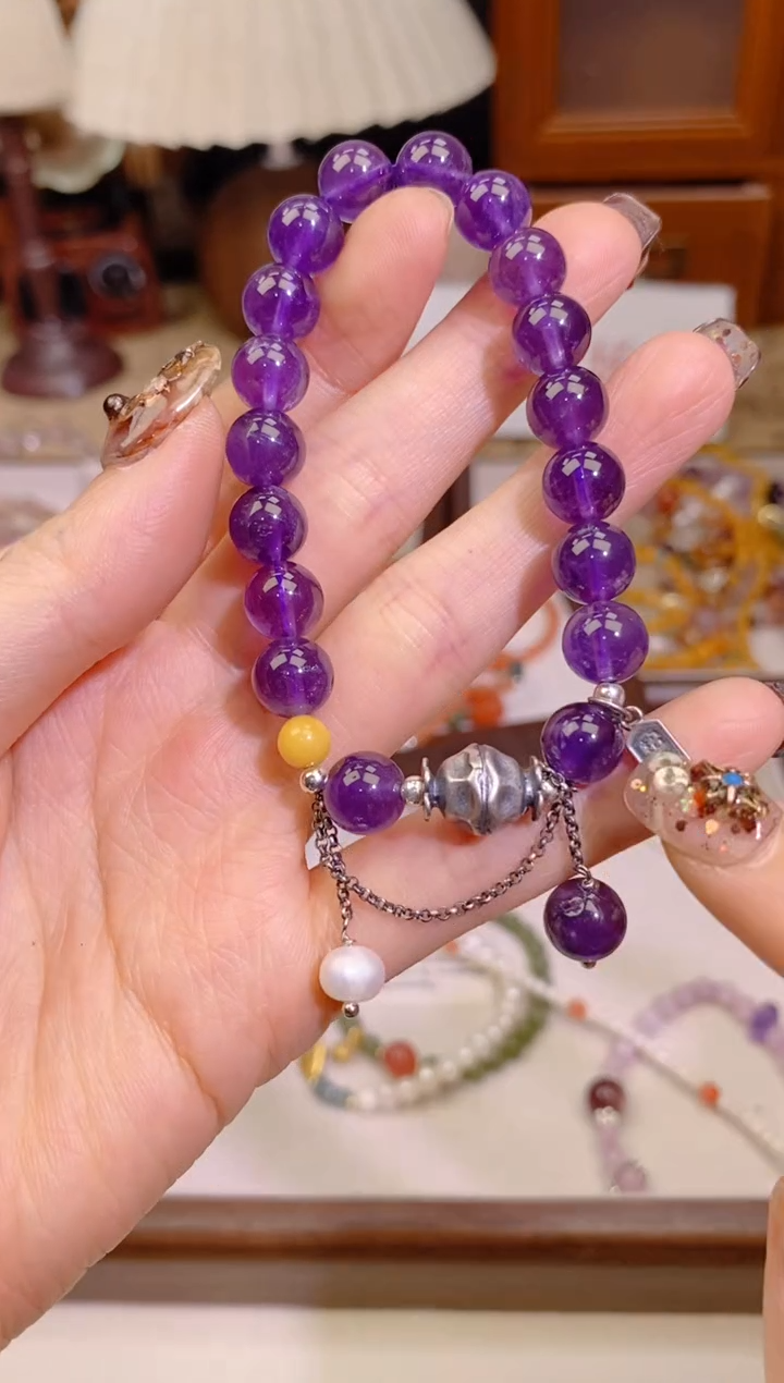 【闪购商品】紫晶手链银S925镶嵌277手串