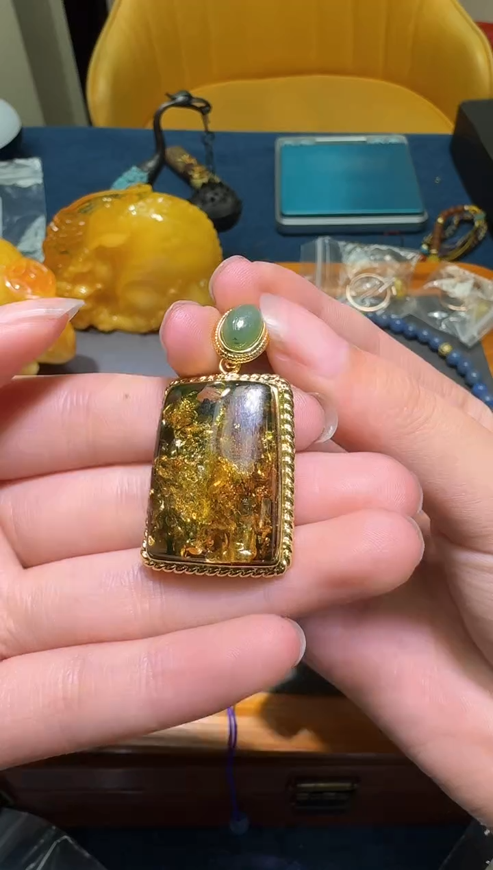 【闪购商品】琥珀颈饰未镶嵌多样性发其一577