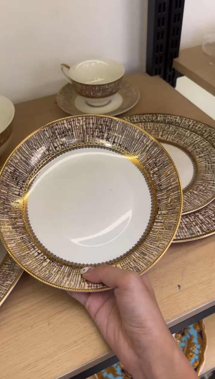 瓷片8寸深菜盘2个一单