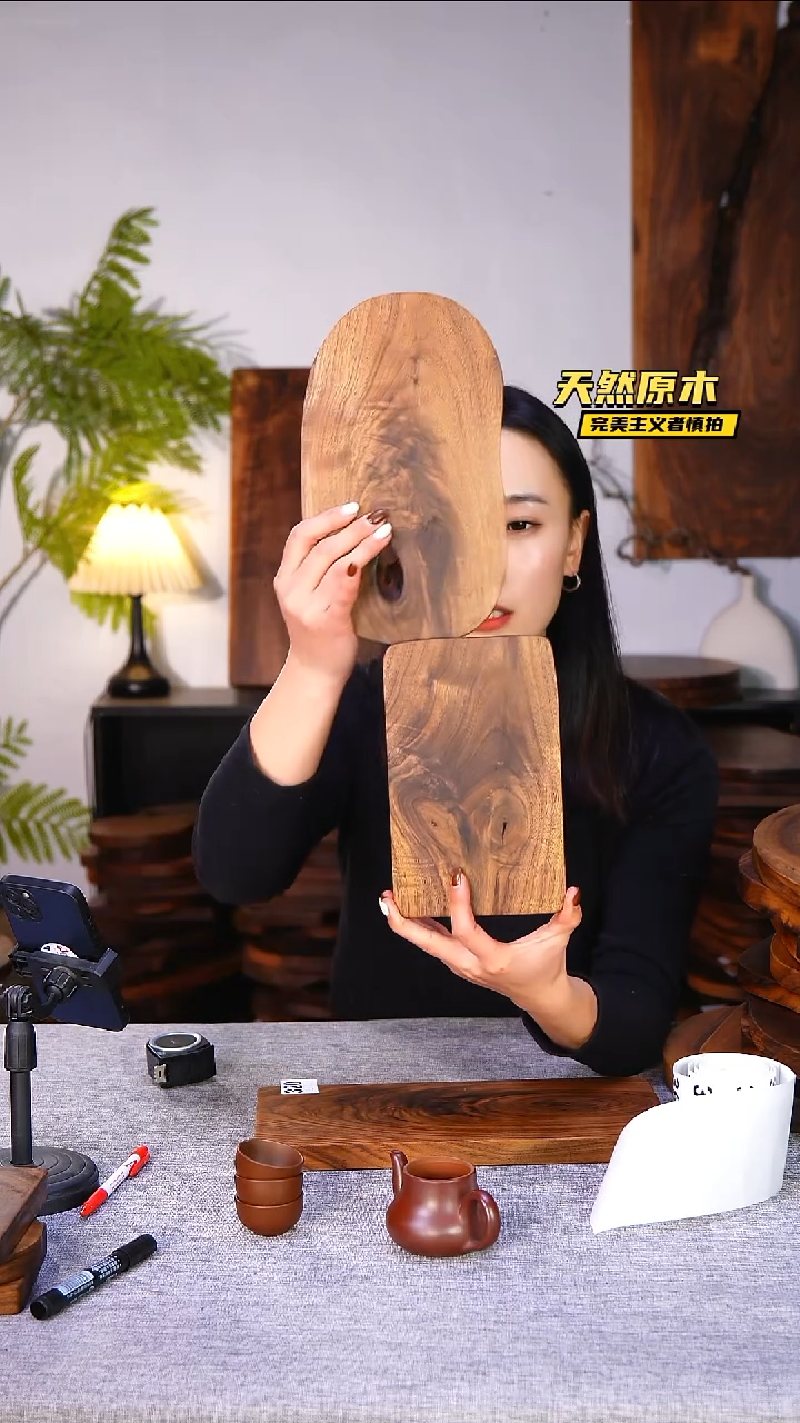 木北美黑胡桃原木.干裂疤结不属于商品质量问题完美主义者慎拍