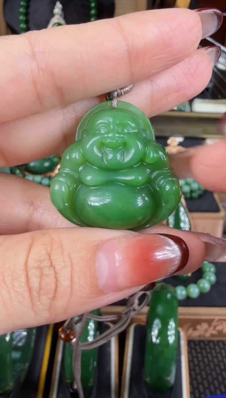 【闪购商品】和田玉（碧玉）吊坠(赠链)未镶嵌 