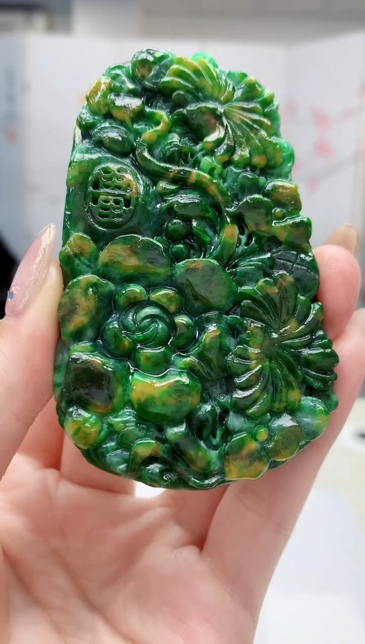 【闪购商品】定制翡翠未镶嵌4829jw-毛货挂件83