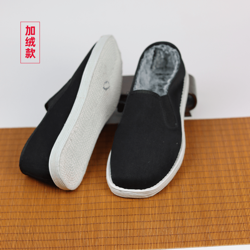 【加绒款】平面千层底布鞋一脚蹬舒适透气布鞋开车鞋布底
