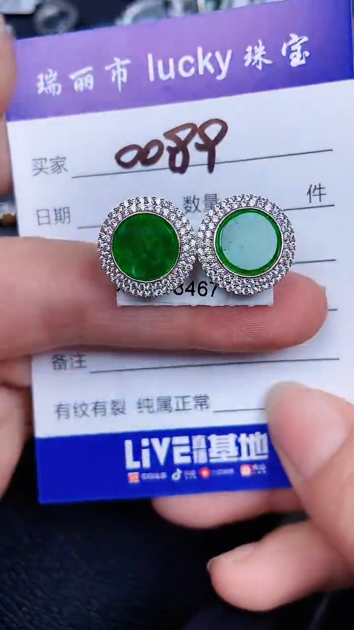 颈饰银S925镶嵌翡翠0089