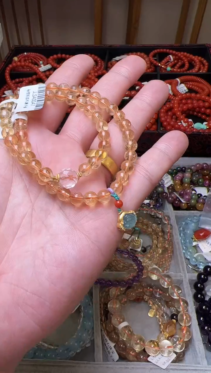 颈饰未镶嵌水晶@*娟水晶双圈手串