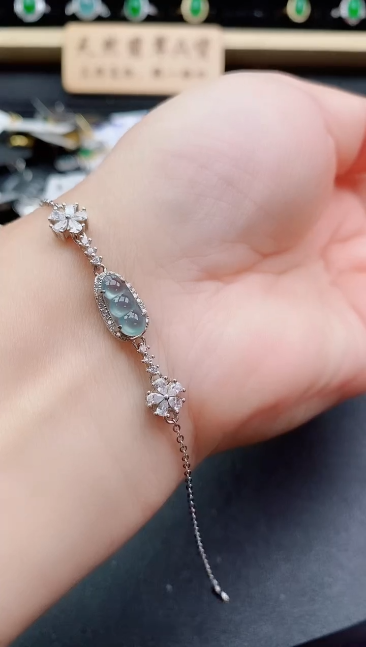 银S925镶嵌戒指翡翠1