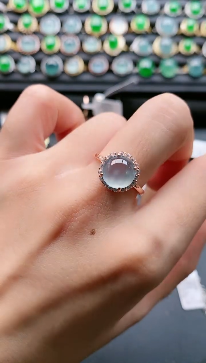 【闪购商品】翡翠戒指银S925镶嵌111111