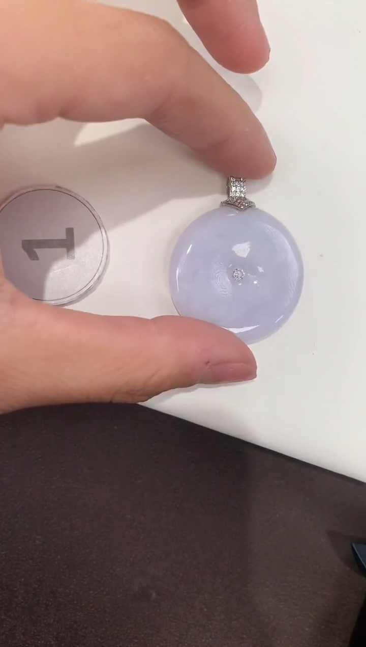 颈饰银S925镶嵌翡翠天然缅甸A货翡翠