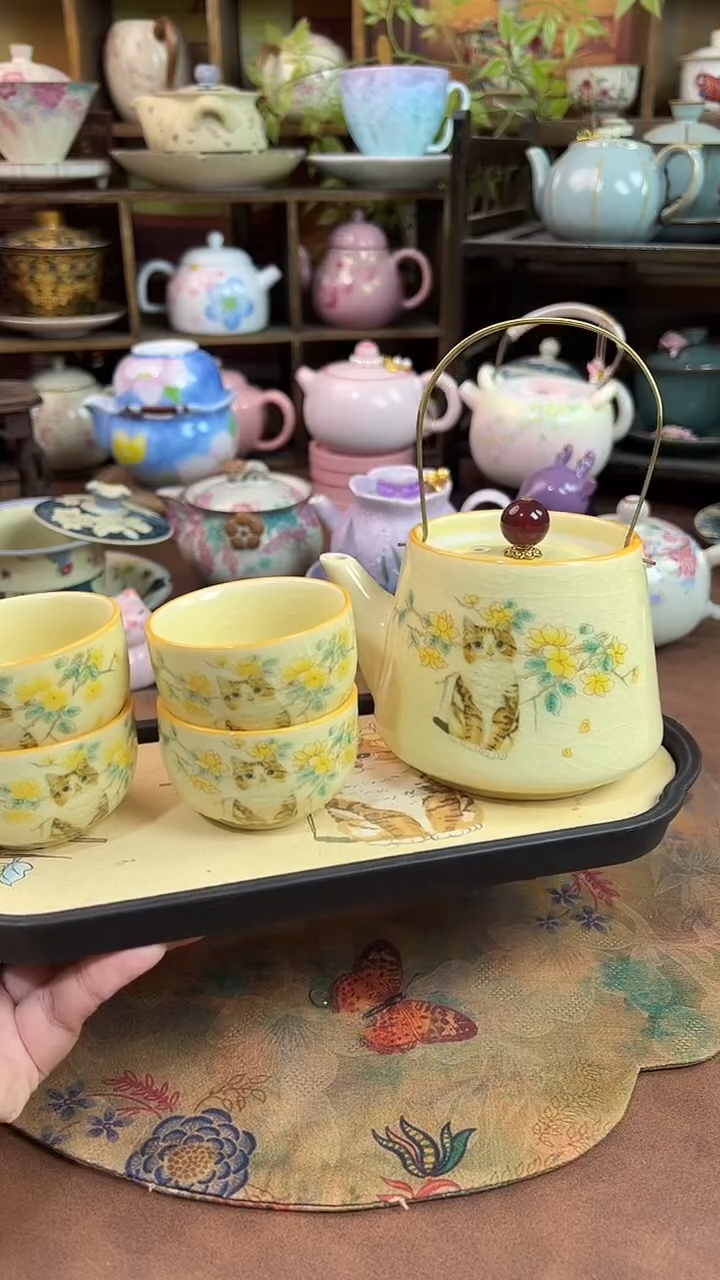 1壶4杯1个茶盘的