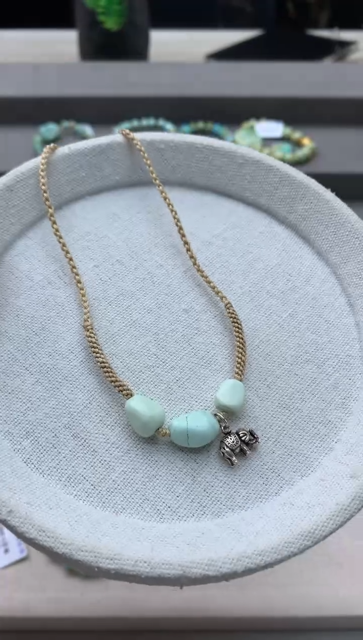 绿松石未镶嵌锁骨链Q77