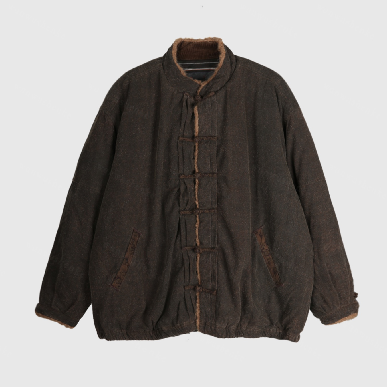 万物身客垒C606盘扣棉衣外套胸围151衣长70加厚外套