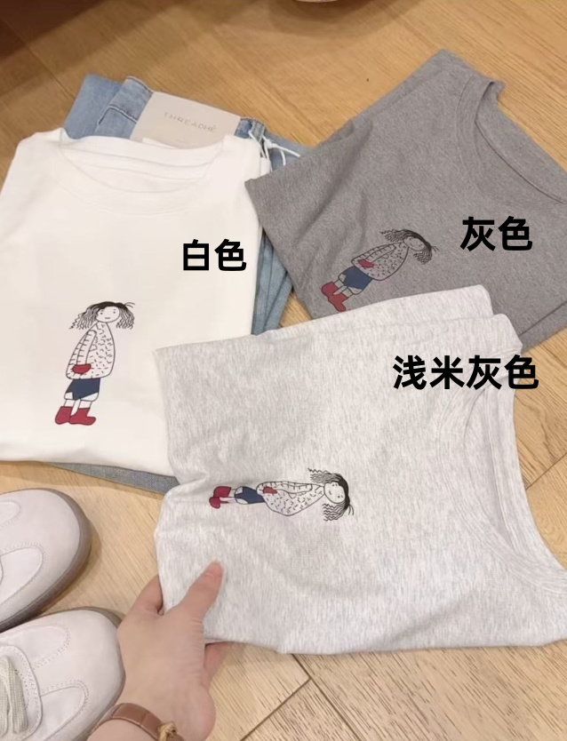 七言家巨好看！外贸女孩柔软短袖