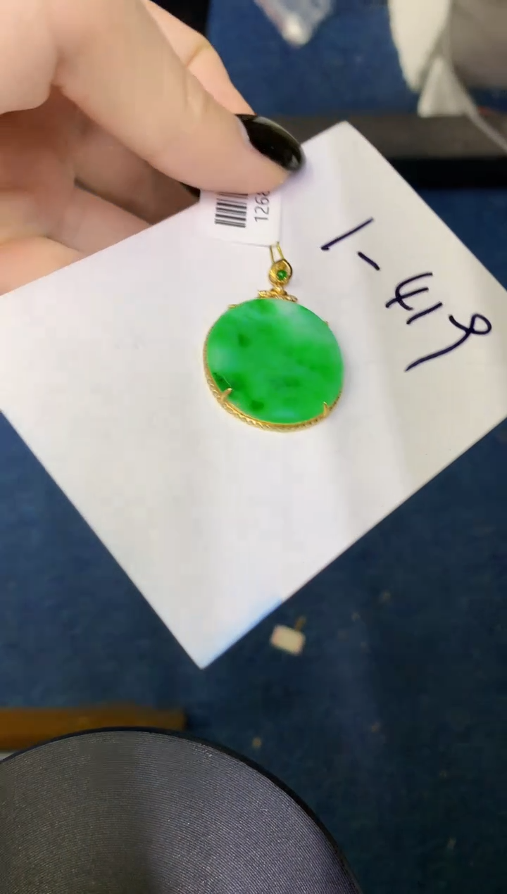 【闪购商品】翡翠颈饰18K金镶嵌000000000