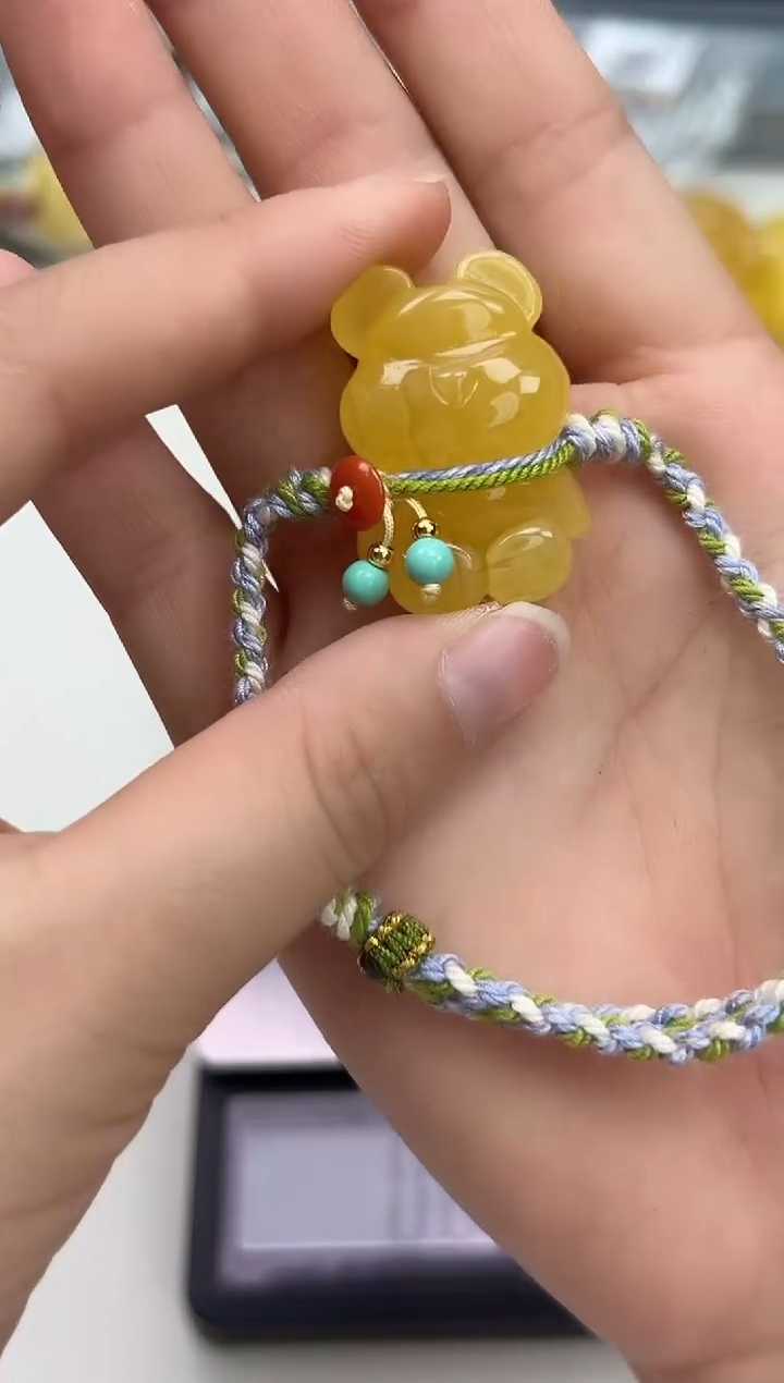 裸石琥珀未镶嵌琥珀蜜蜡手绳