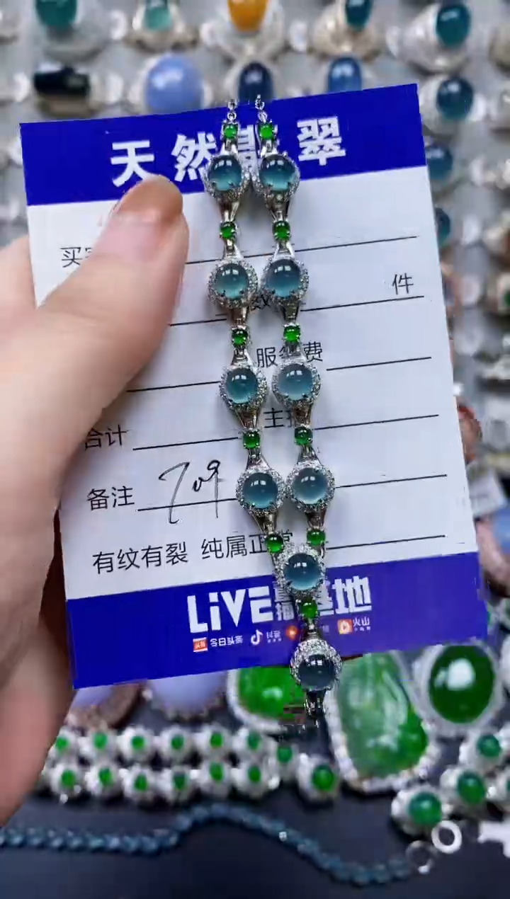 【闪购商品】翡翠颈饰银S925镶嵌0709