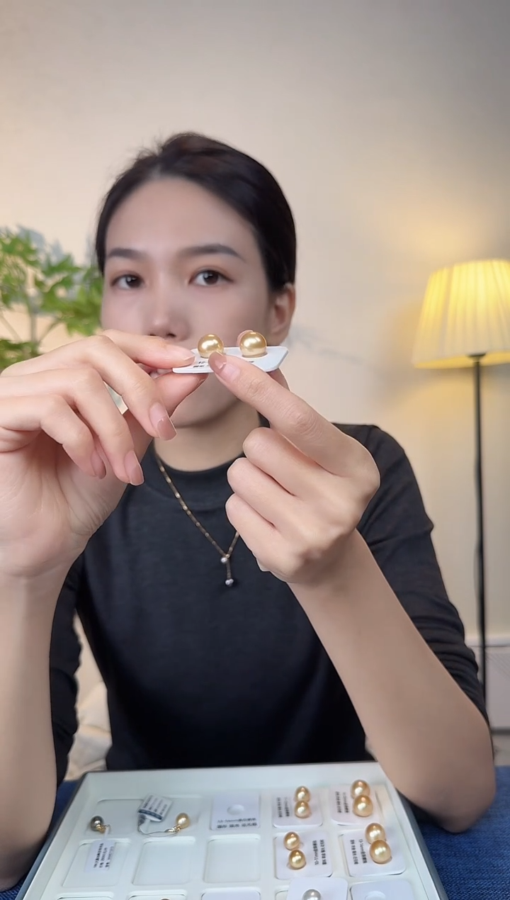 海水珍珠裸珠金珠 10