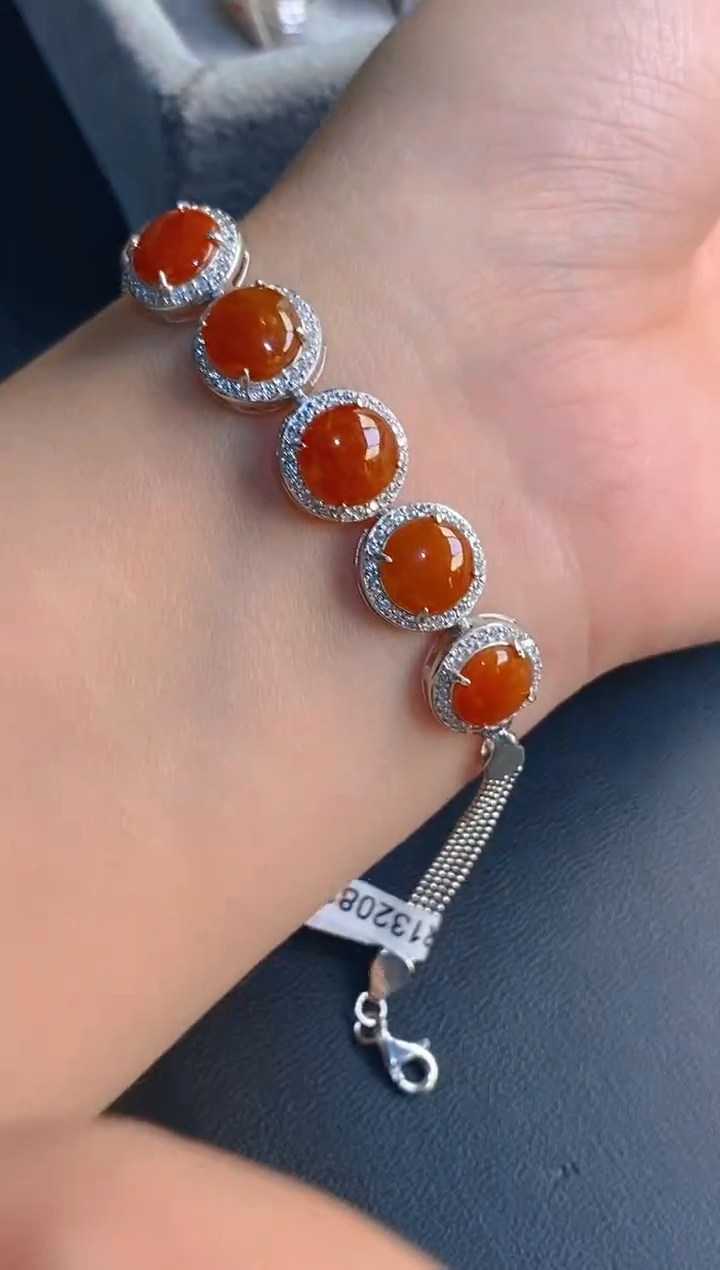 【闪购商品】翡翠耳饰银S925镶嵌天然A货翡翠1