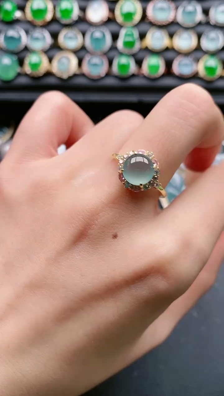 【闪购商品】翡翠戒指银S925镶嵌1111111