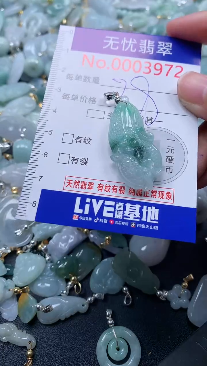 翡翠未镶嵌吊坠(不含链)3972