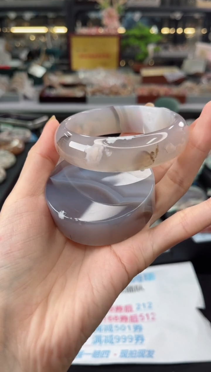 【闪购商品】石英质玉手镯未镶嵌58圈口（赠品镯心）3571248
