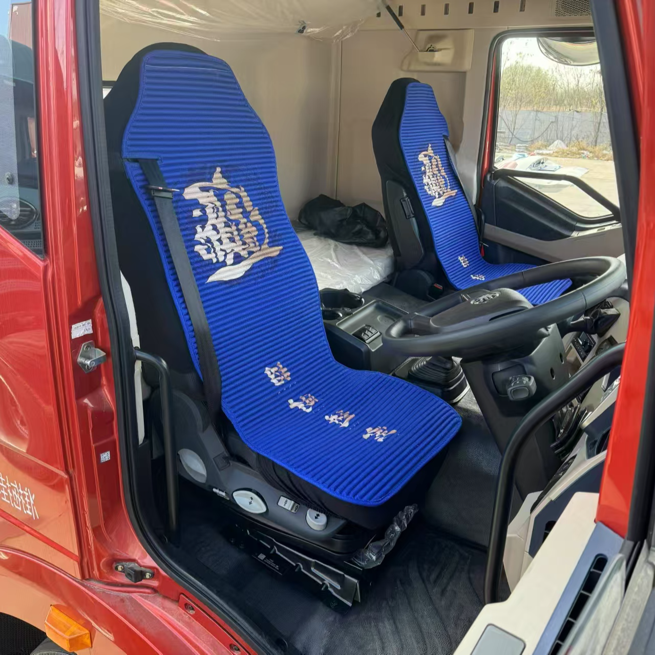 大货车专车专用欧曼解放德龙J6P豪沃汕德卡乘天龙座坐垫座套