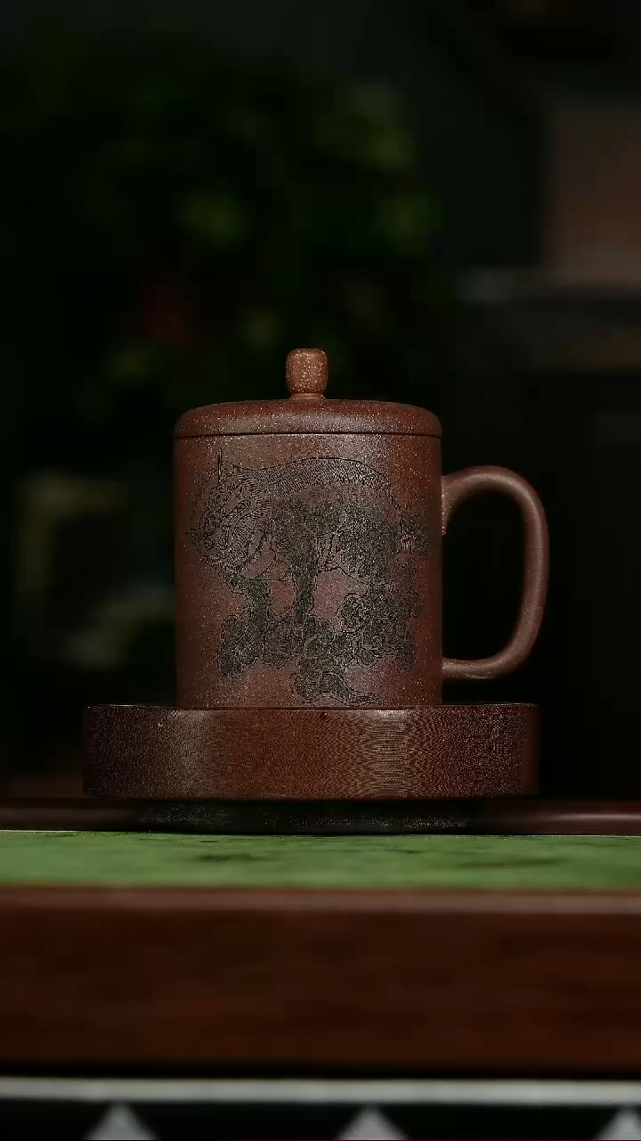 茶杯紫砂k28麒麟盖杯