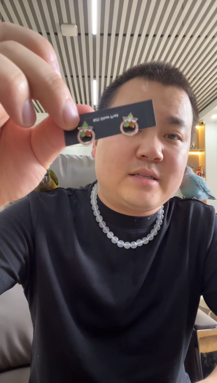 翡翠未镶嵌耳饰耳钉