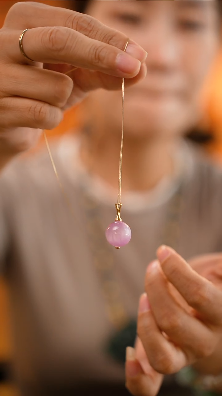 颈饰锂辉石银S925镶嵌24小时内发货质保A货