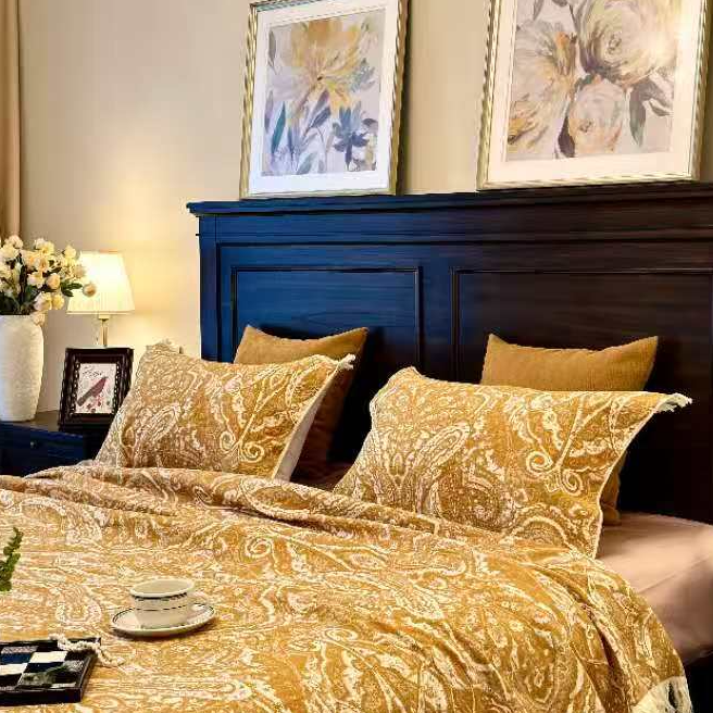 M【洛卡-黄】52*78cm精梳棉亲肤多功能枕巾家用简约枕巾