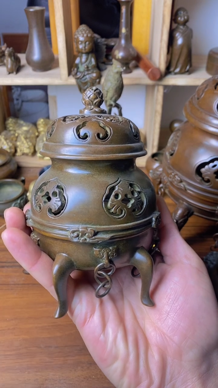 【闪购商品】苏工 普工精品铜 摆件熏香炉/摆件
