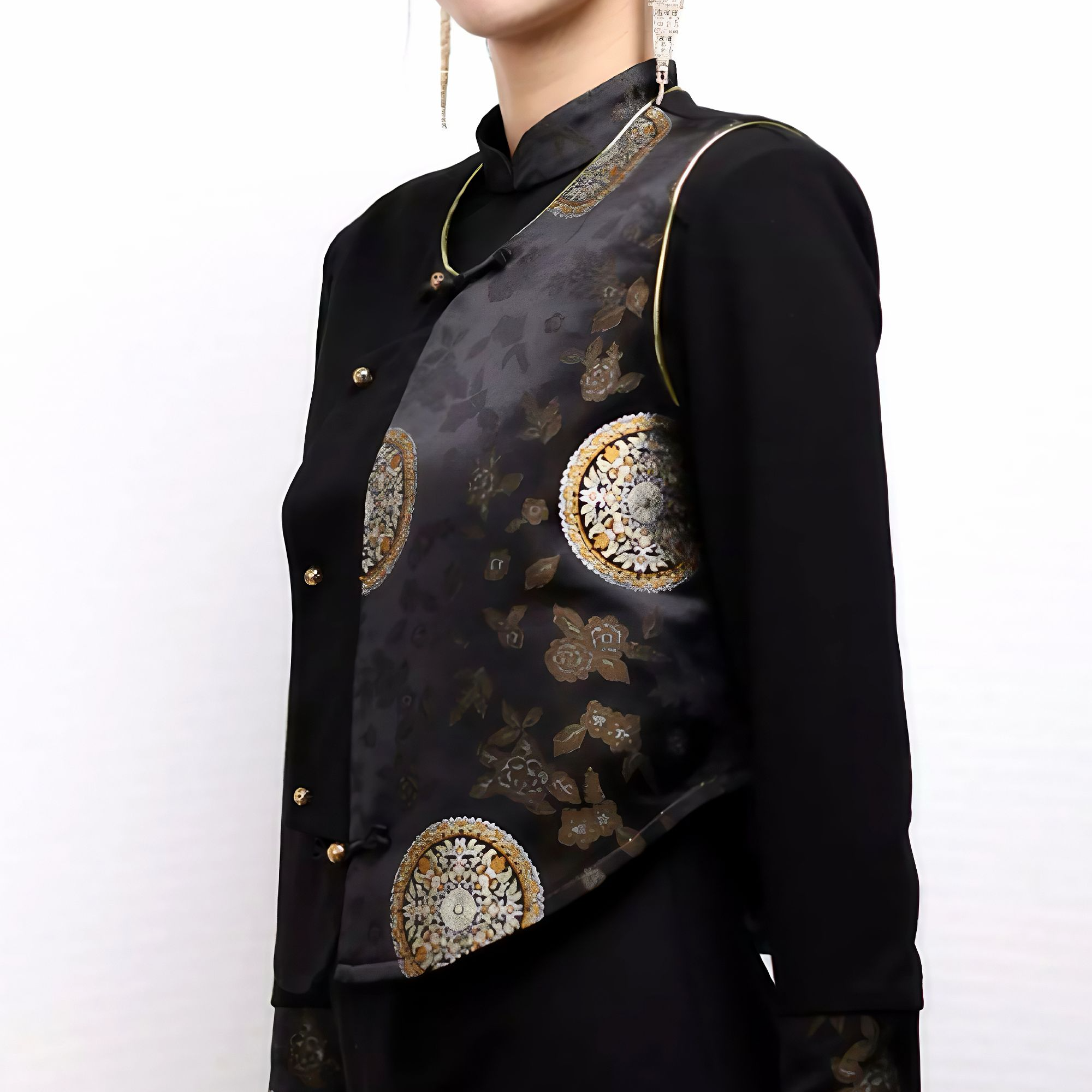 【卓日雅】8804原创款新款拼接民族风马甲【单独马甲】