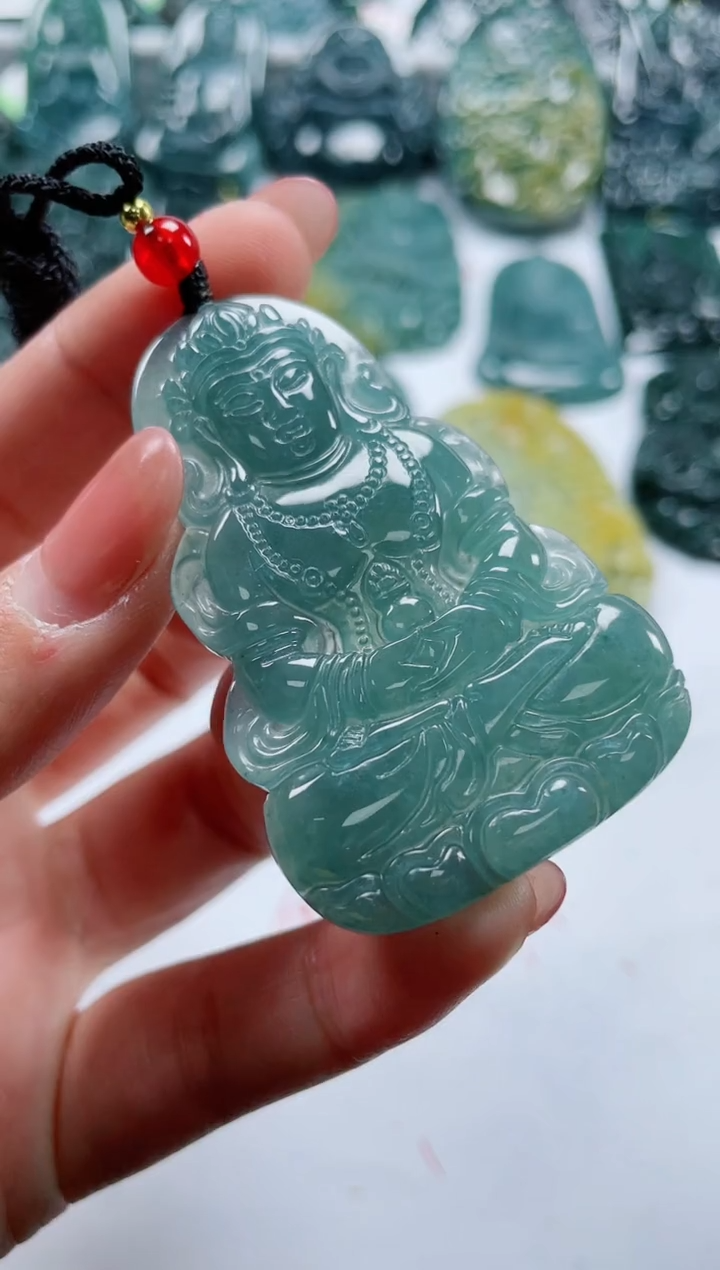 【闪购商品】翡翠颈饰未镶嵌多样性发货一件发货-度母观音