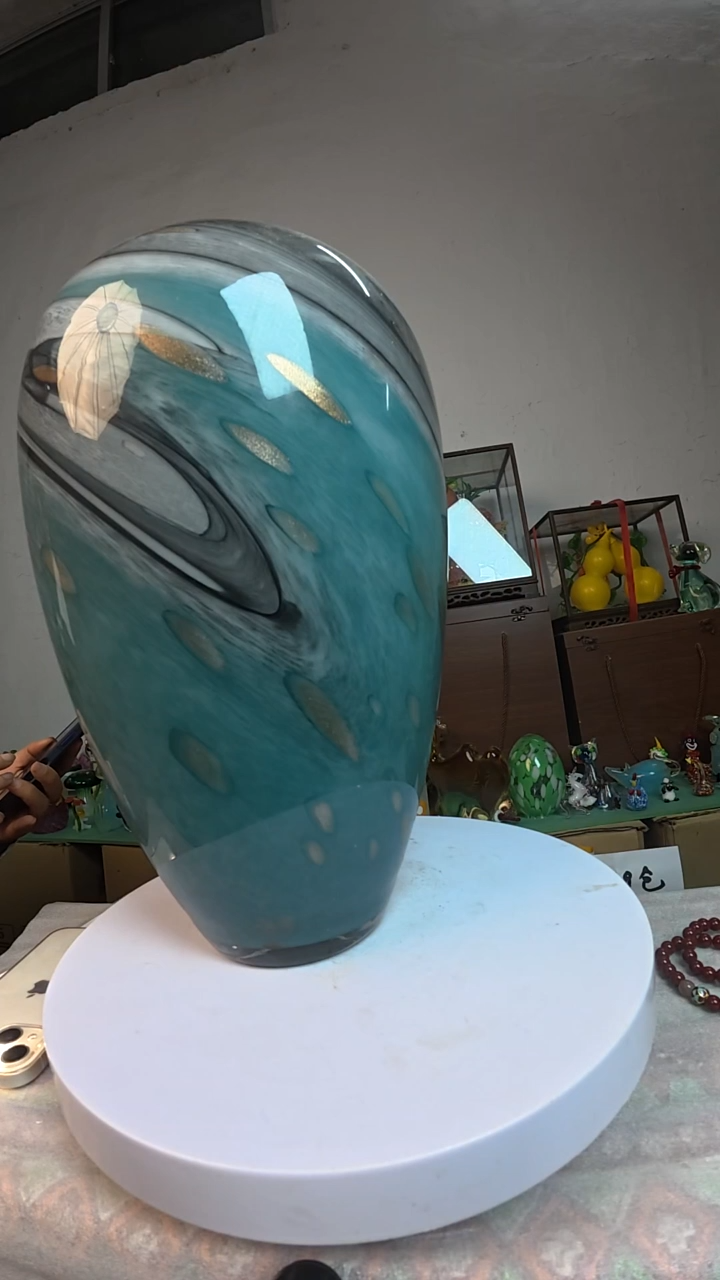 琉璃淄博非遗琉璃花瓶