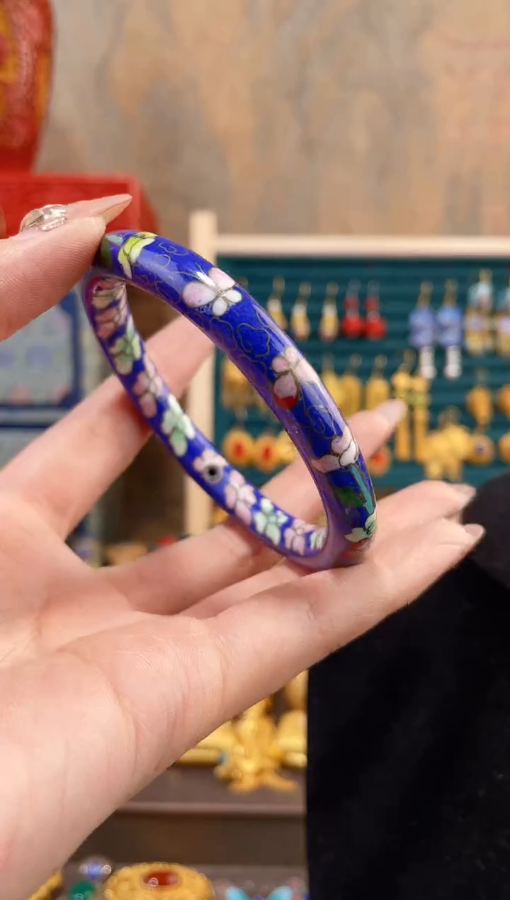 【闪购商品】非遗景泰蓝精品镯子宝蓝59