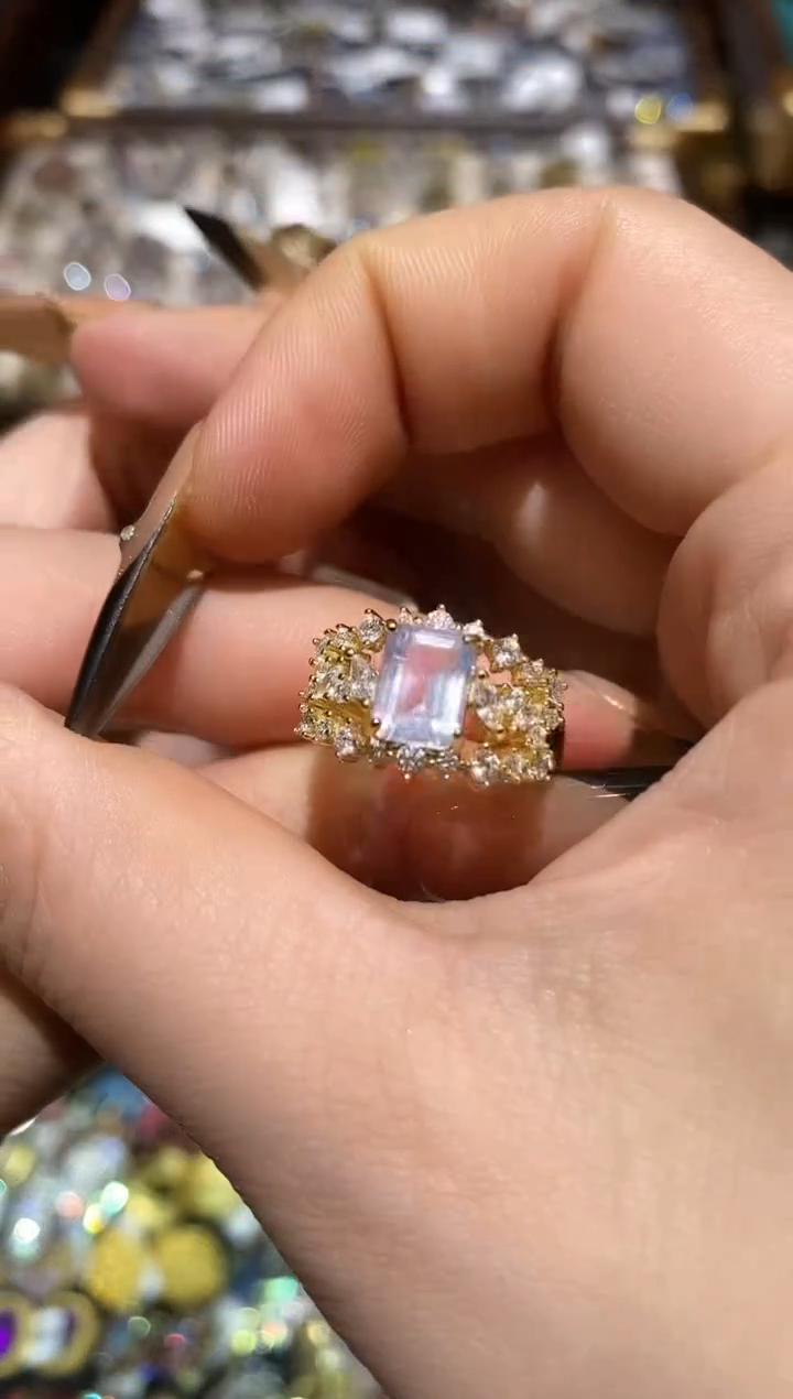 银S925镶嵌戒指紫晶楚楚珠宝中古甄选不退换