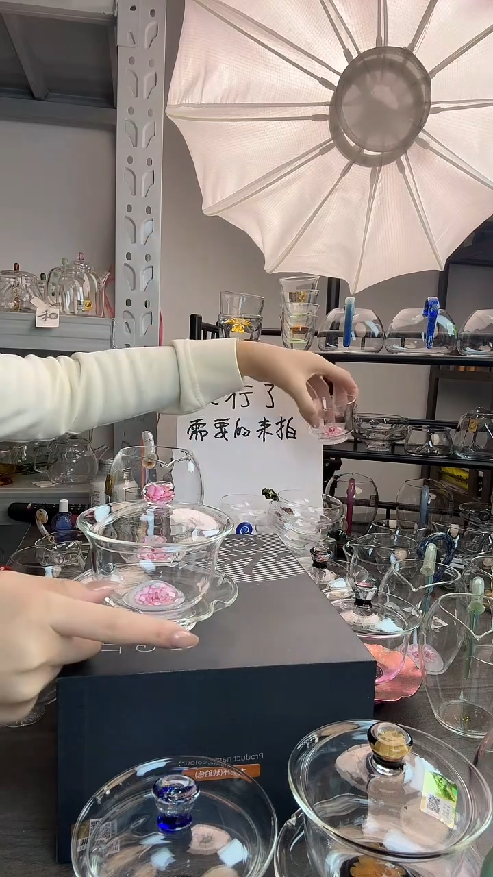 手工艺品玻璃禾器棠韵公道杯 孤品