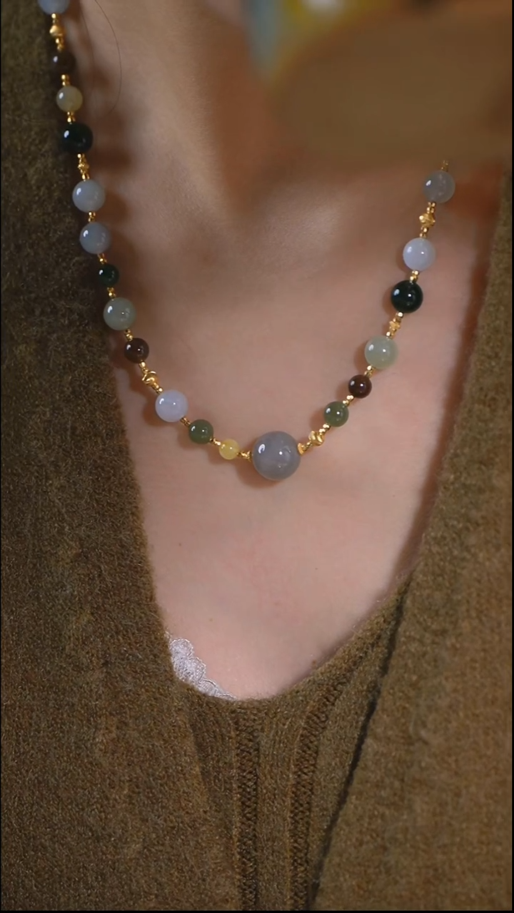 泥塑HETIAN 多宝脖链