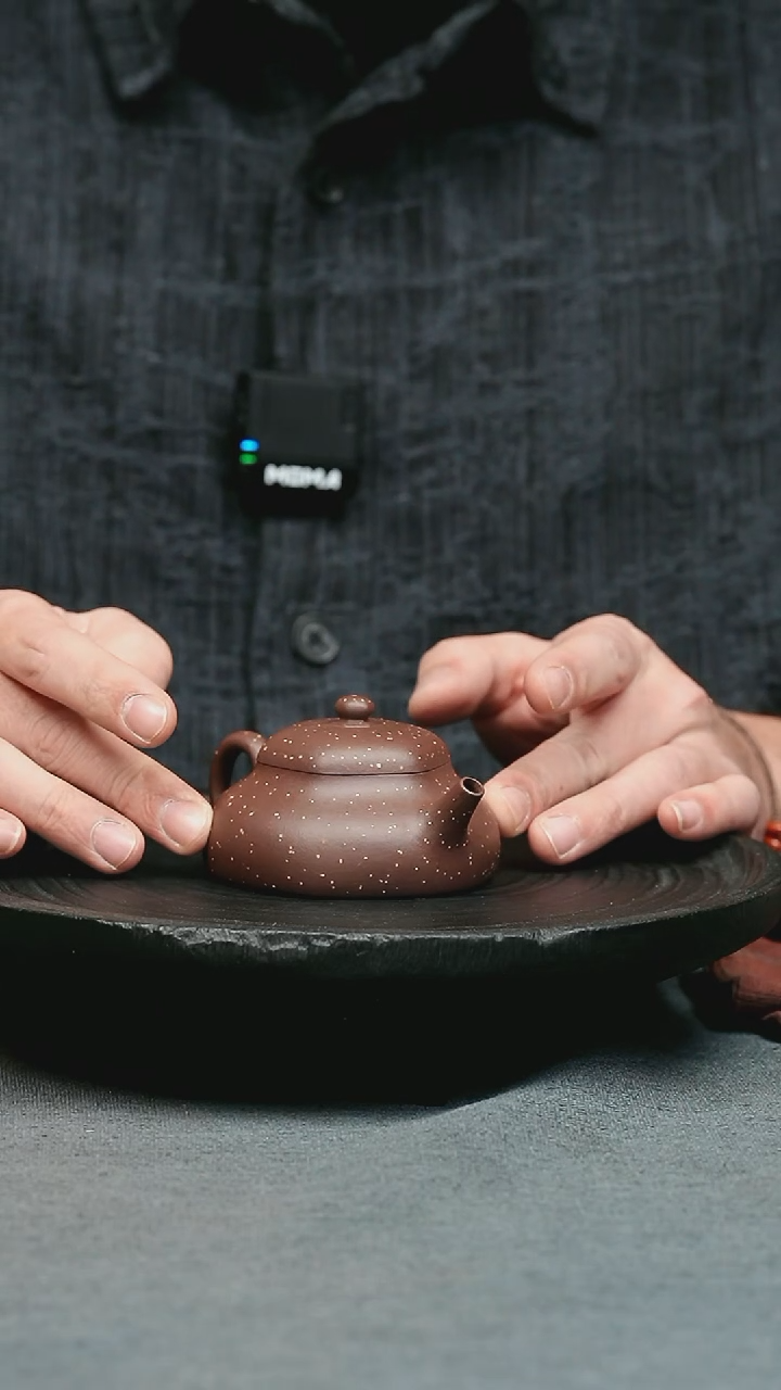 【闪购商品】紫砂茶壶五堂 六方静乐-紫泥铺砂