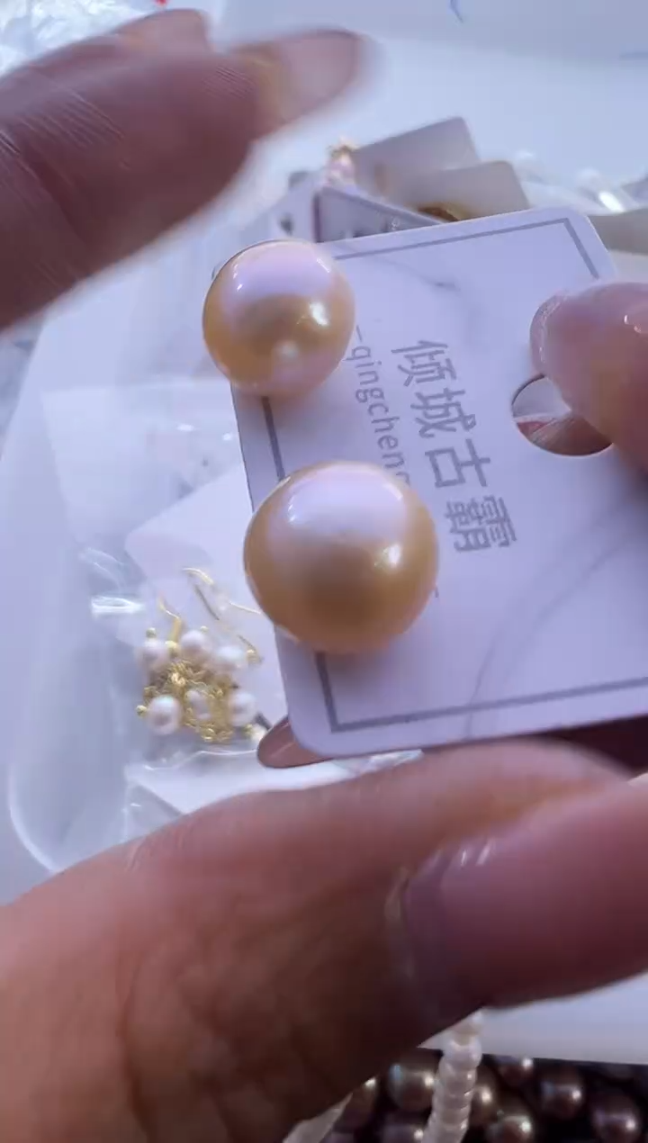 【闪购商品】淡水珍珠耳饰银S925镶嵌430