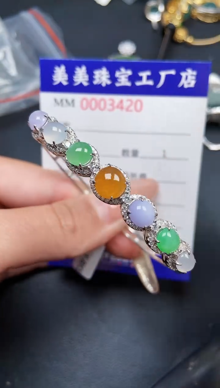 【闪购商品】翡翠颈饰银S925镶嵌3420