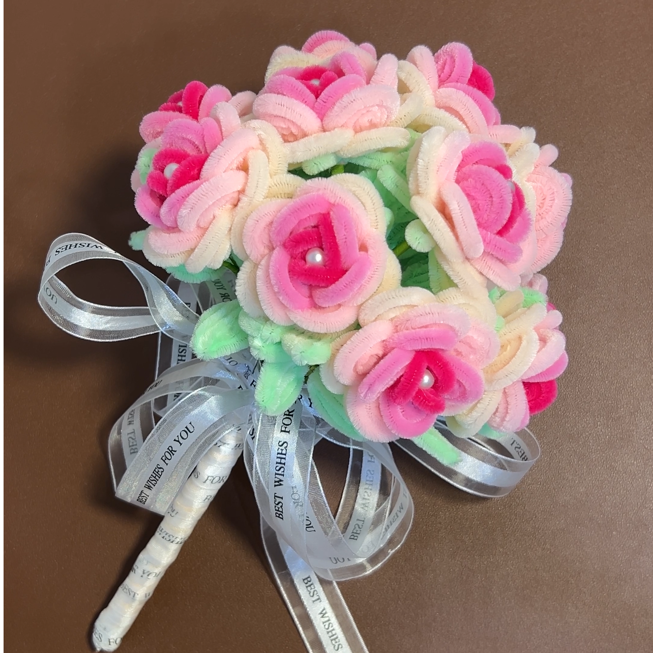 洛神玫瑰手持花束材料包男女友闺蜜手捧扭扭棒手工花生日送礼