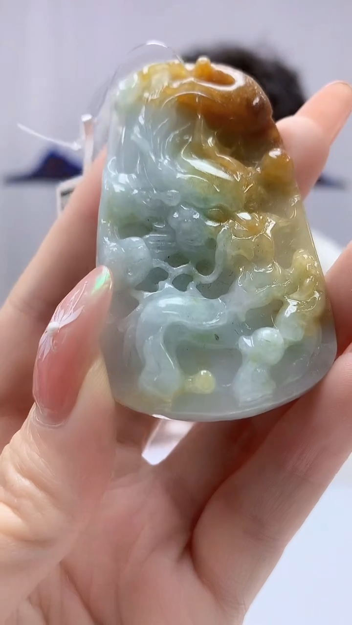 【闪购商品】定制翡翠未镶嵌4688DD-毛货挂件183