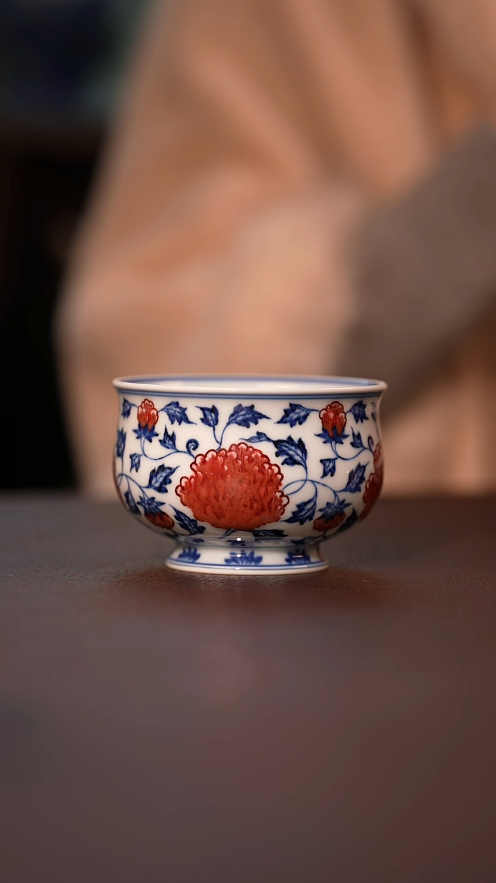 【闪购商品】杯永明尚玩缠枝牡丹炉式杯