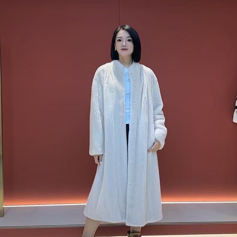  「2025冬季长款」全抽刀· 进口水貂 · 轻奢时尚 · 新款貂皮大衣